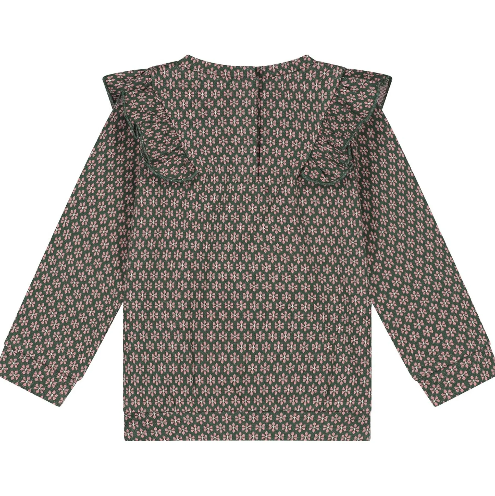 Truien & Vesten|Shirts & Blouses*Prénatal peuter sweater lange mouwen all over print multi Dark Bottle Green