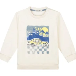 Truien & Vesten|Truien & Sweaters*Prénatal peuter sweater lange mouwen printopdruk beige Soft Brown Melange