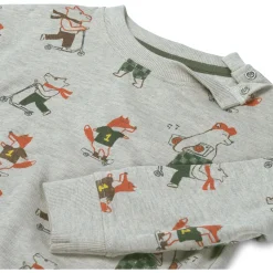 Truien & Vesten|Truien & Sweaters*Prénatal peuter sweater lange mouwen all over print multi Dark Brown Melange
