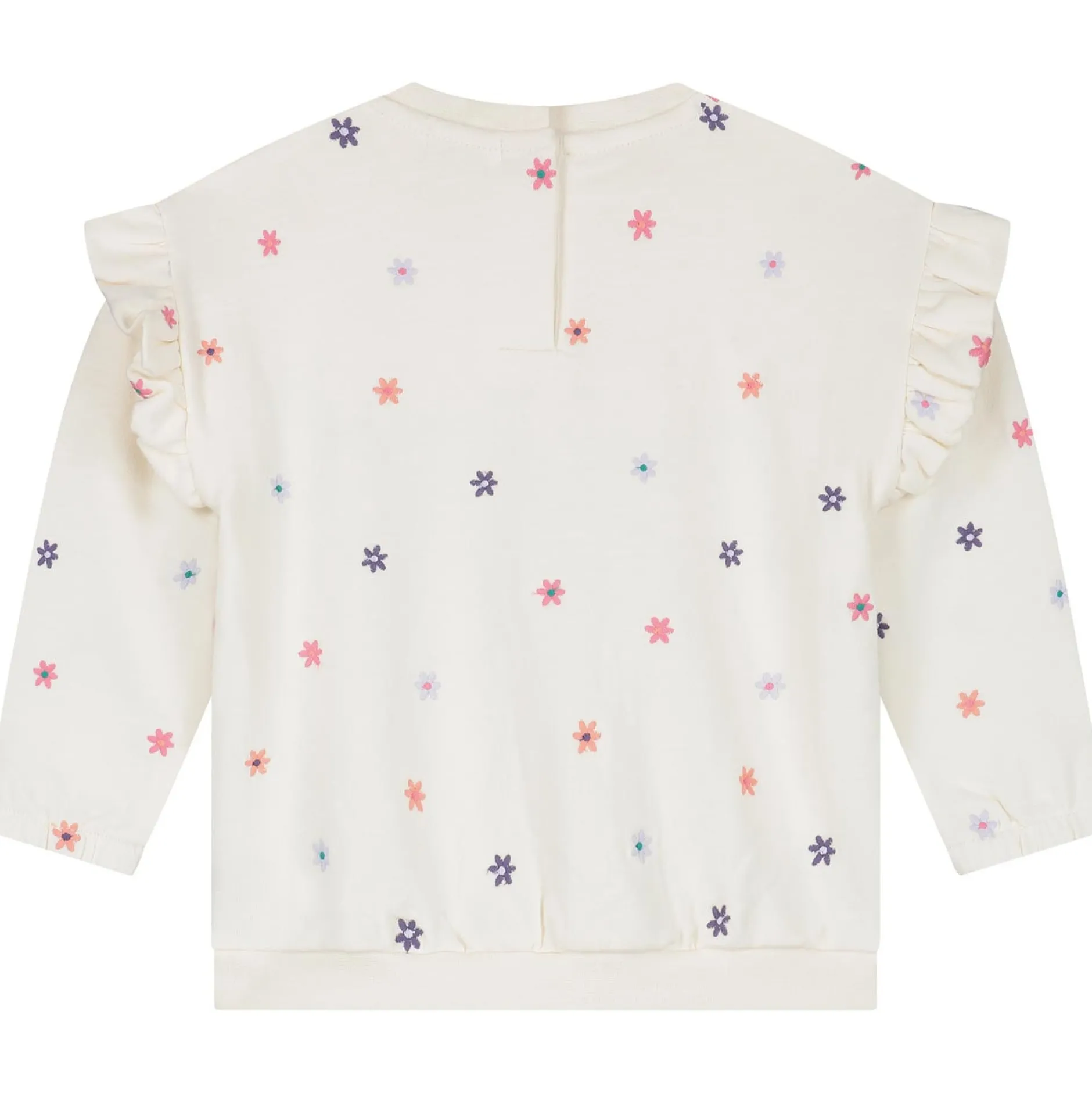 Truien & Vesten|Truien & Sweaters*Prénatal peuter sweater lange mouwen bloemen wit Dark Off-White
