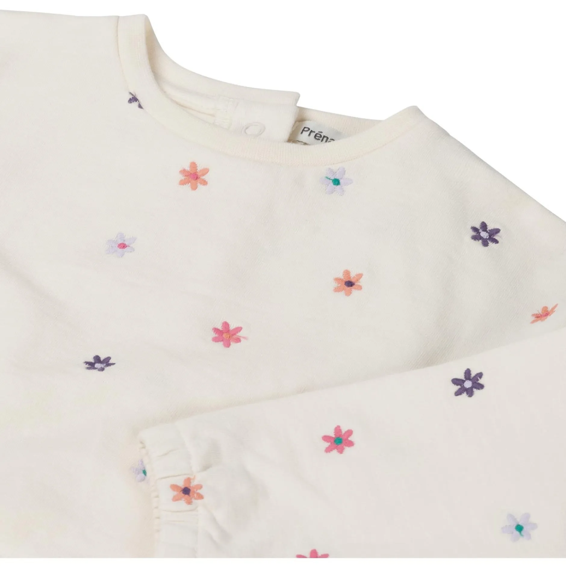 Truien & Vesten|Truien & Sweaters*Prénatal peuter sweater lange mouwen bloemen wit Dark Off-White