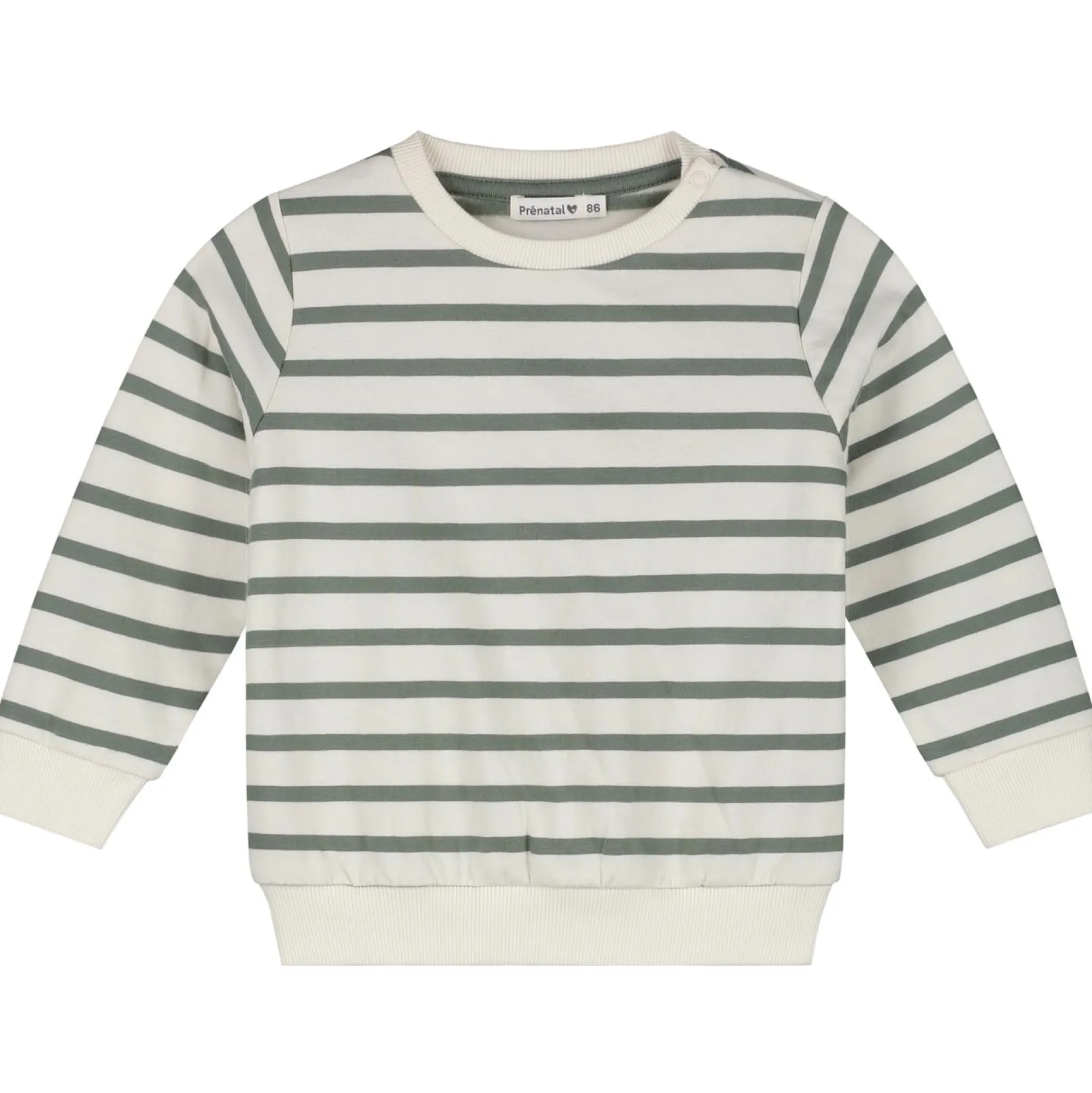 Truien & Vesten|Truien & Sweaters*Prénatal peuter sweater lange mouwen strepen groen Light Khaki Green