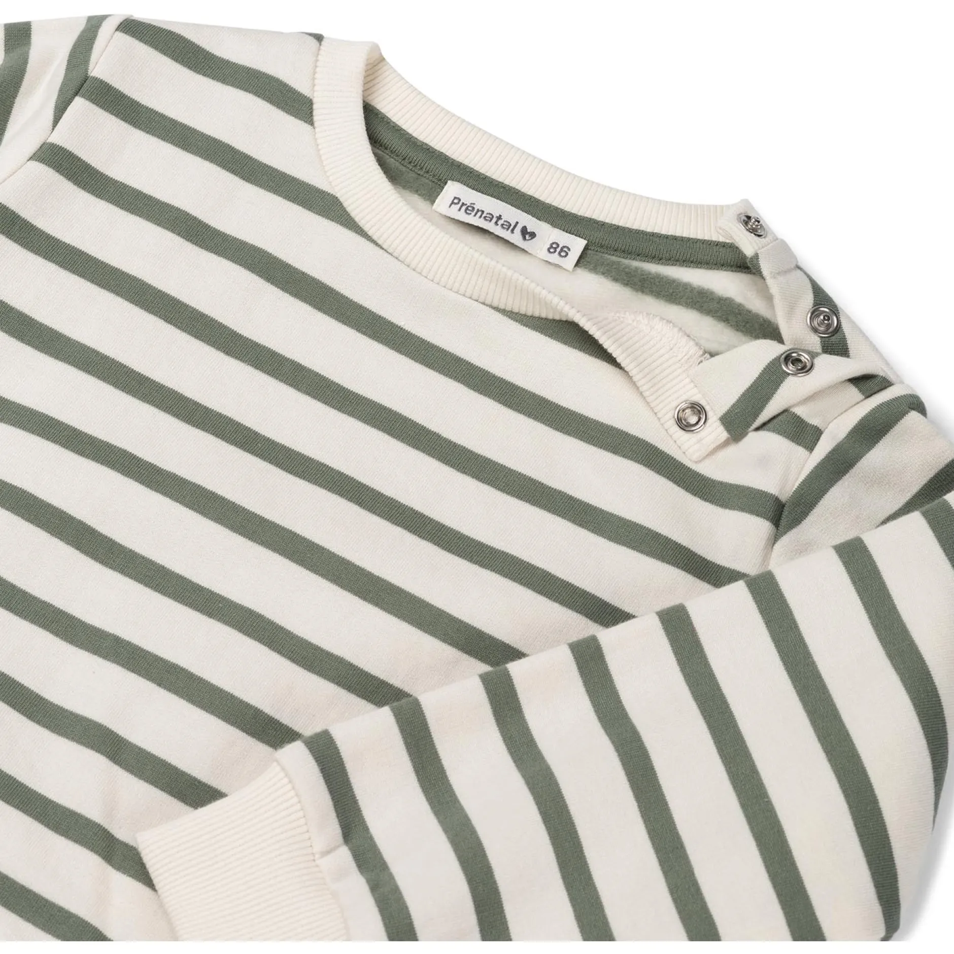 Truien & Vesten|Truien & Sweaters*Prénatal peuter sweater lange mouwen strepen groen Light Khaki Green