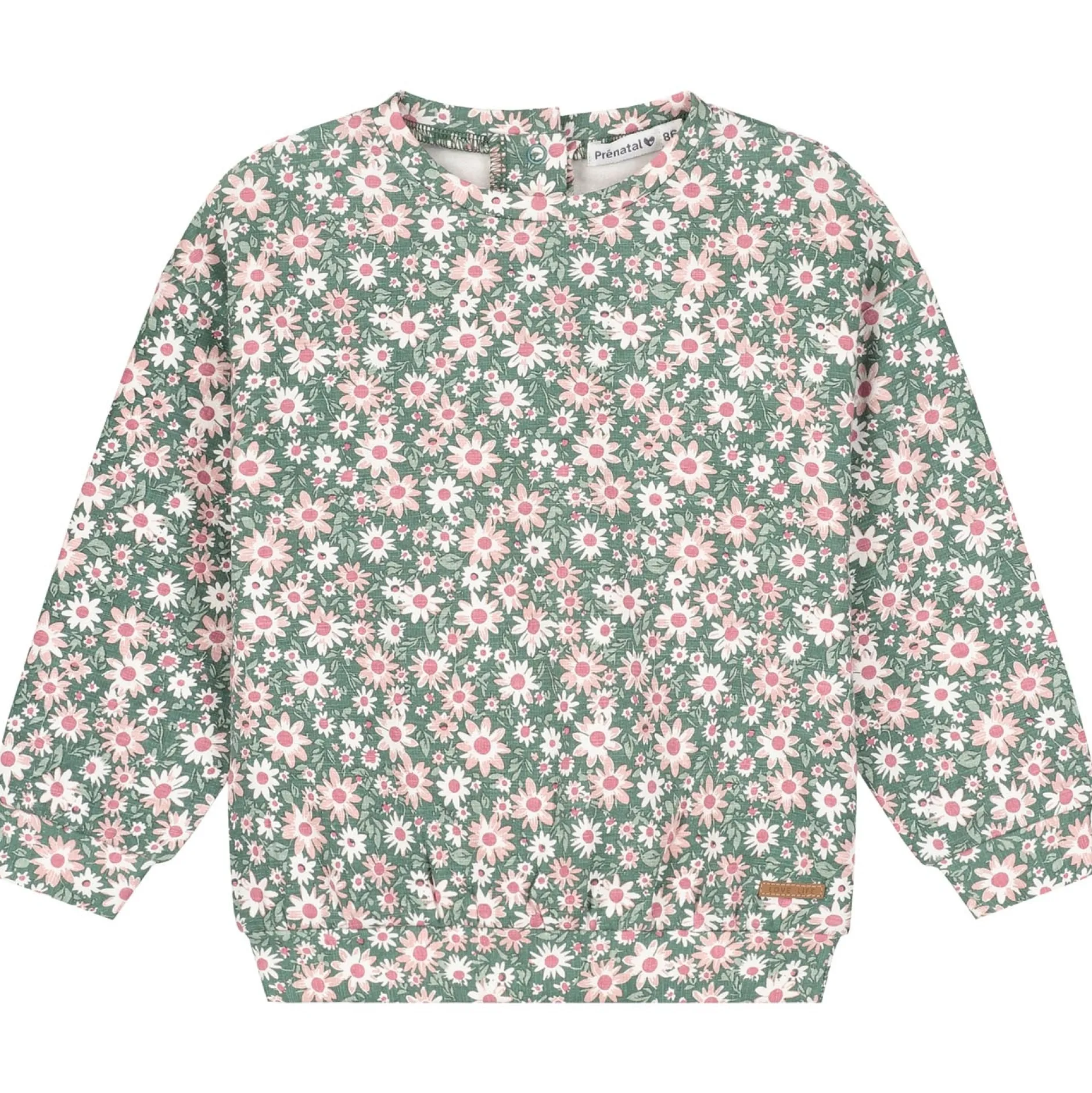 Truien & Vesten|Truien & Sweaters*Prénatal peuter sweater lange mouwen bloemen multi Dark Mint Green