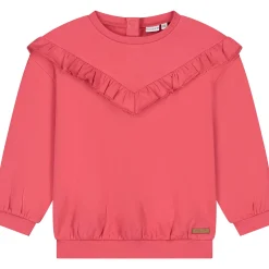 Truien & Vesten|Truien & Sweaters*Prénatal peuter sweater lange mouwen effen rood Fuchsia Red