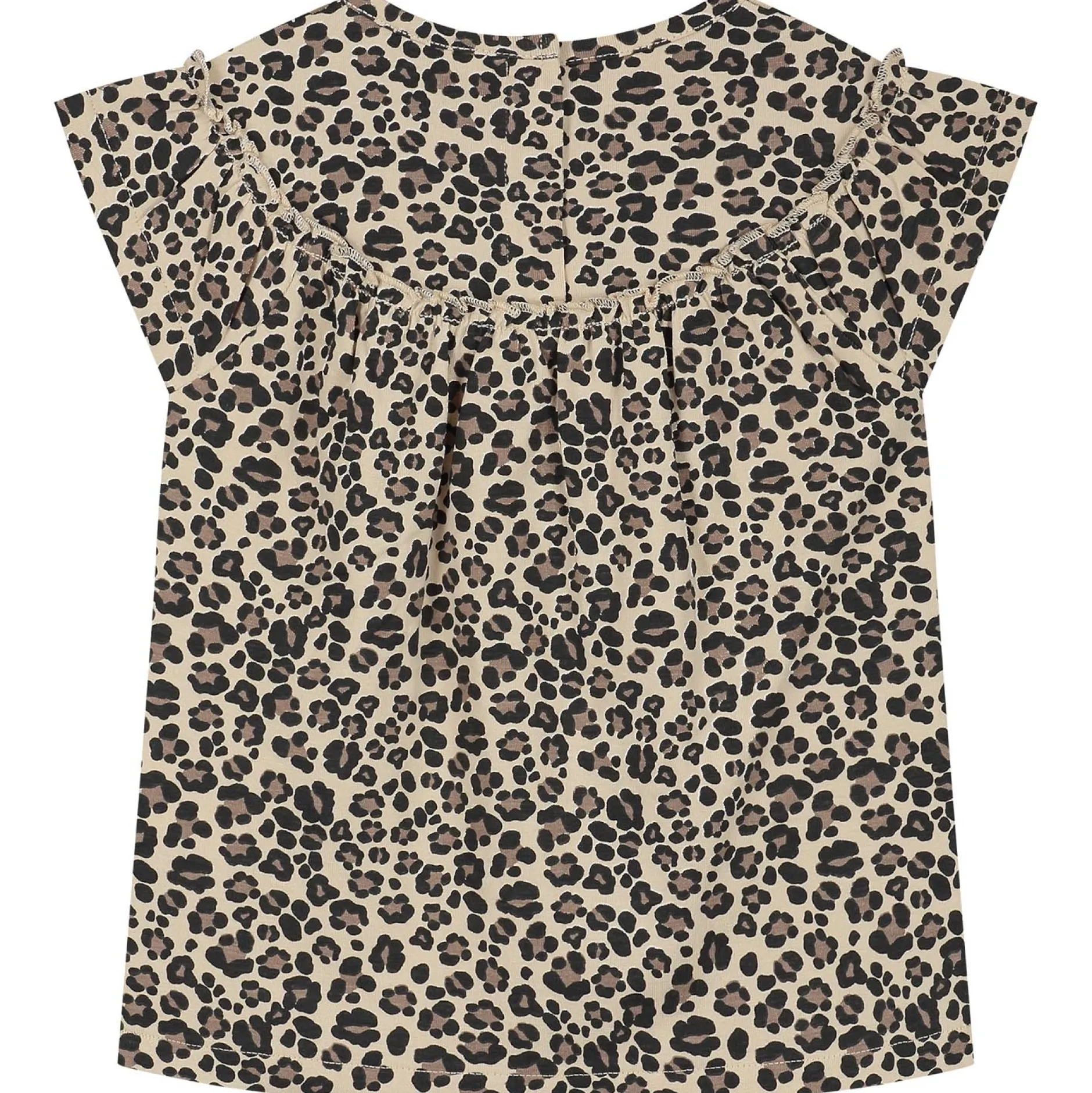Shirts & Blouses|Shirts & Blouses*Prénatal peuter T-shirts 2 stuks korte mouwen panterprint beige Light Brown Melange