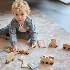 Truien & Vesten|Vesten*Prénatal peuter vest lange mouwen strepen grijs Dark Stone Melange