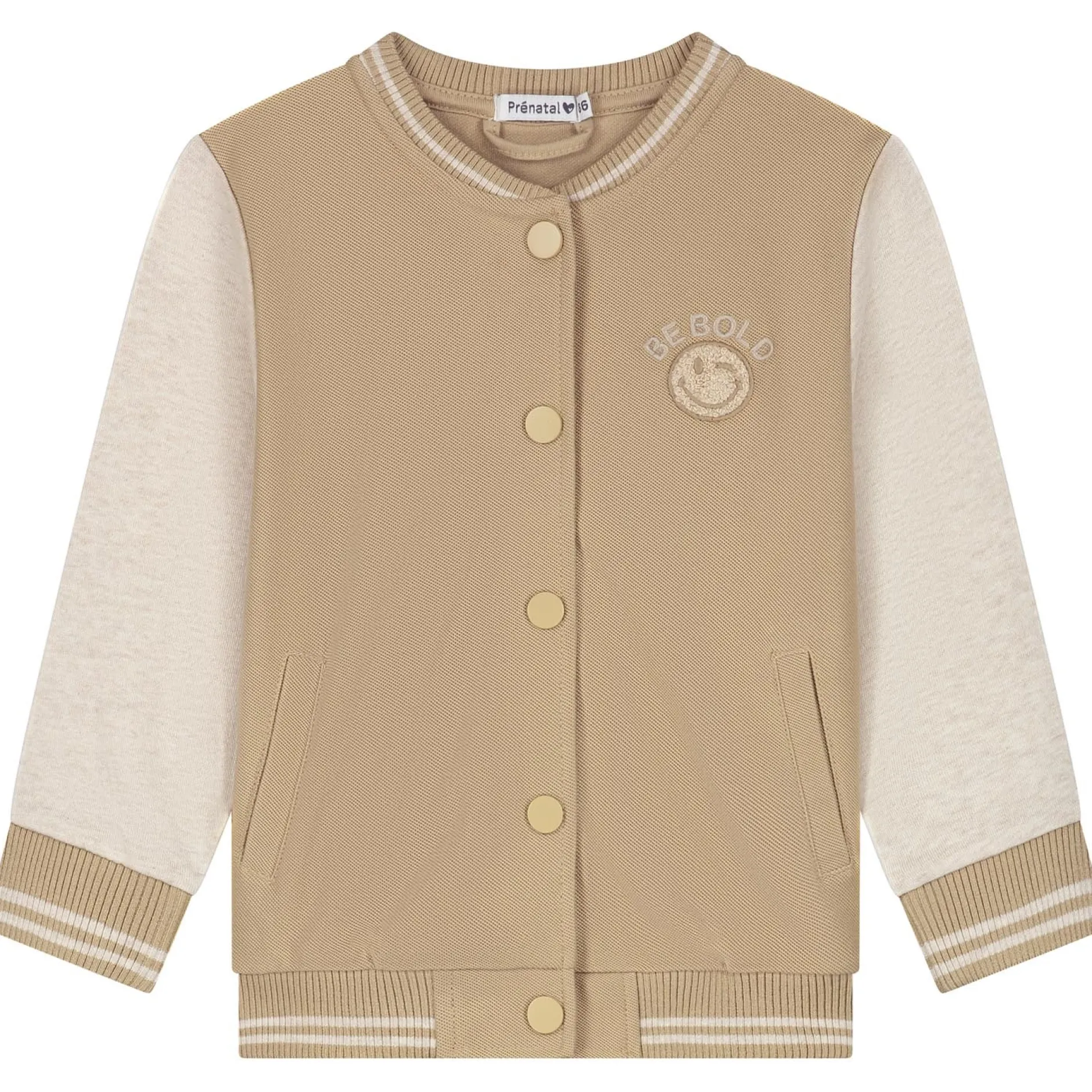 Truien & Vesten|Vesten*Prénatal peuter vest lange mouwen meerkleurig beige Light Beige Brown
