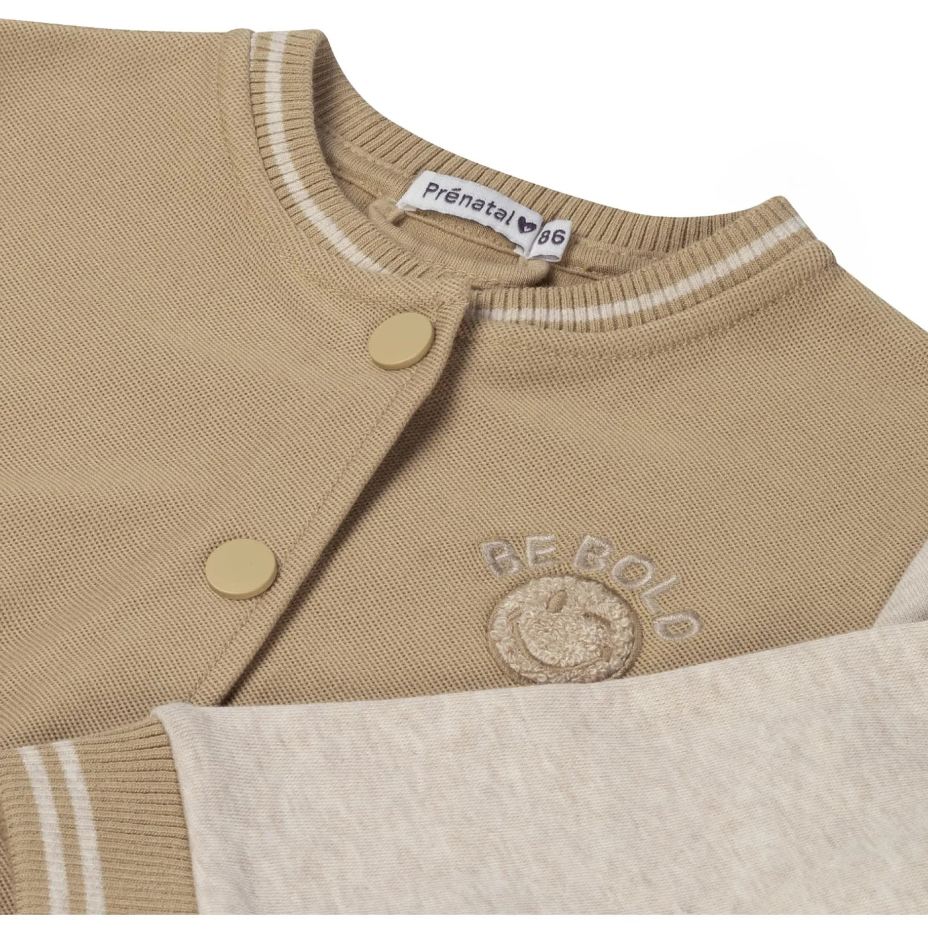 Truien & Vesten|Vesten*Prénatal peuter vest lange mouwen meerkleurig beige Light Beige Brown