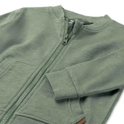 Truien & Vesten|Vesten*Prénatal peuter vest lange mouwen effen groen Light Khaki Green