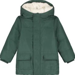 Jassen|Jassen*Prénatal peuter winterjas lange mouwen effen groen Dark Forest Green