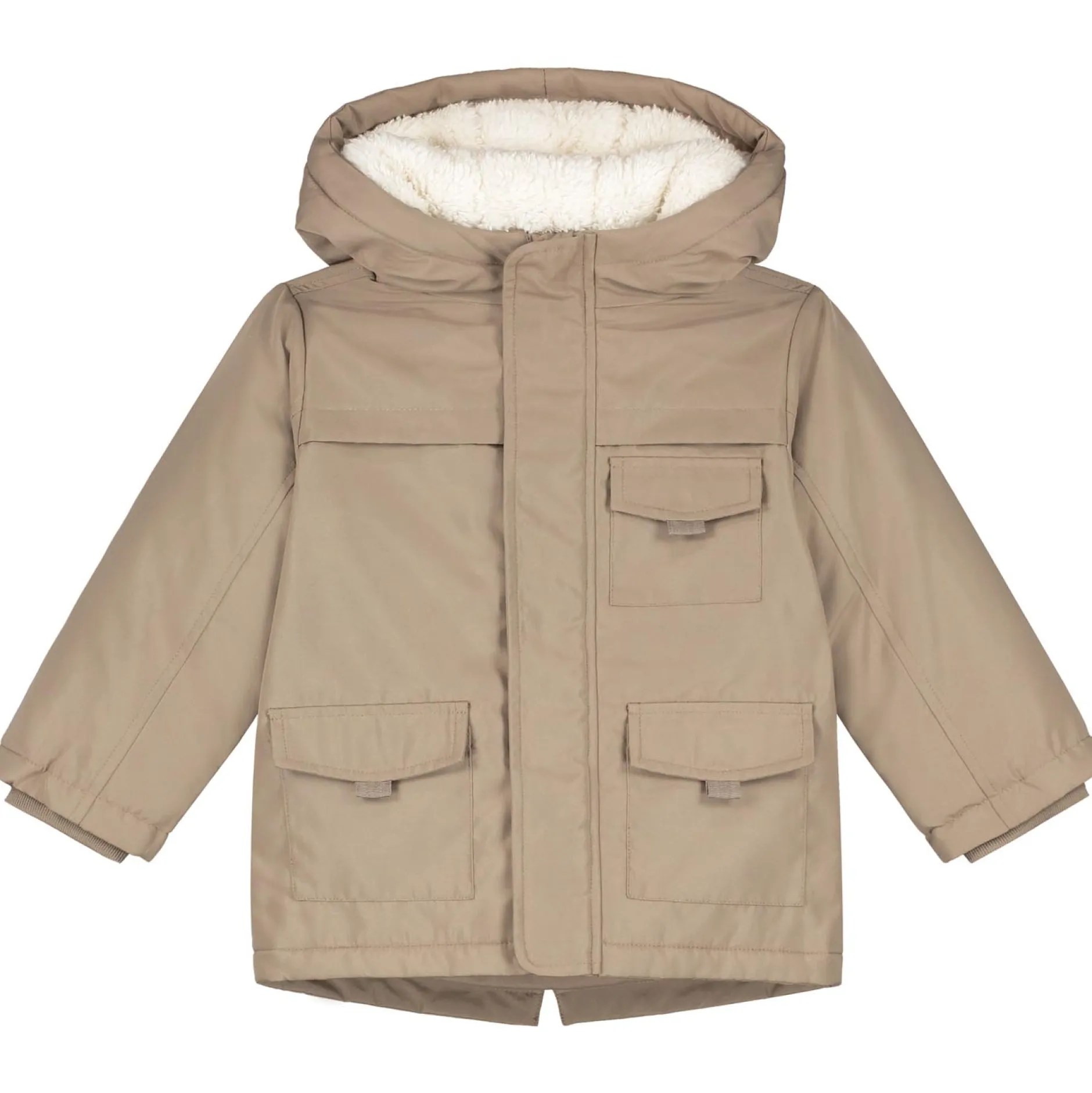 Jassen|Jassen*Prénatal peuter winterjas lange mouwen effen bruin Dark Taupe Brown