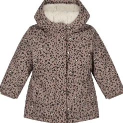 Jassen|Jassen*Prénatal peuter winterjas lange mouwen panterprint taupe Clay