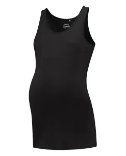 Basics|Shirts & Tops*Prénatal positie singlet basis mouwloos effen zwart Black