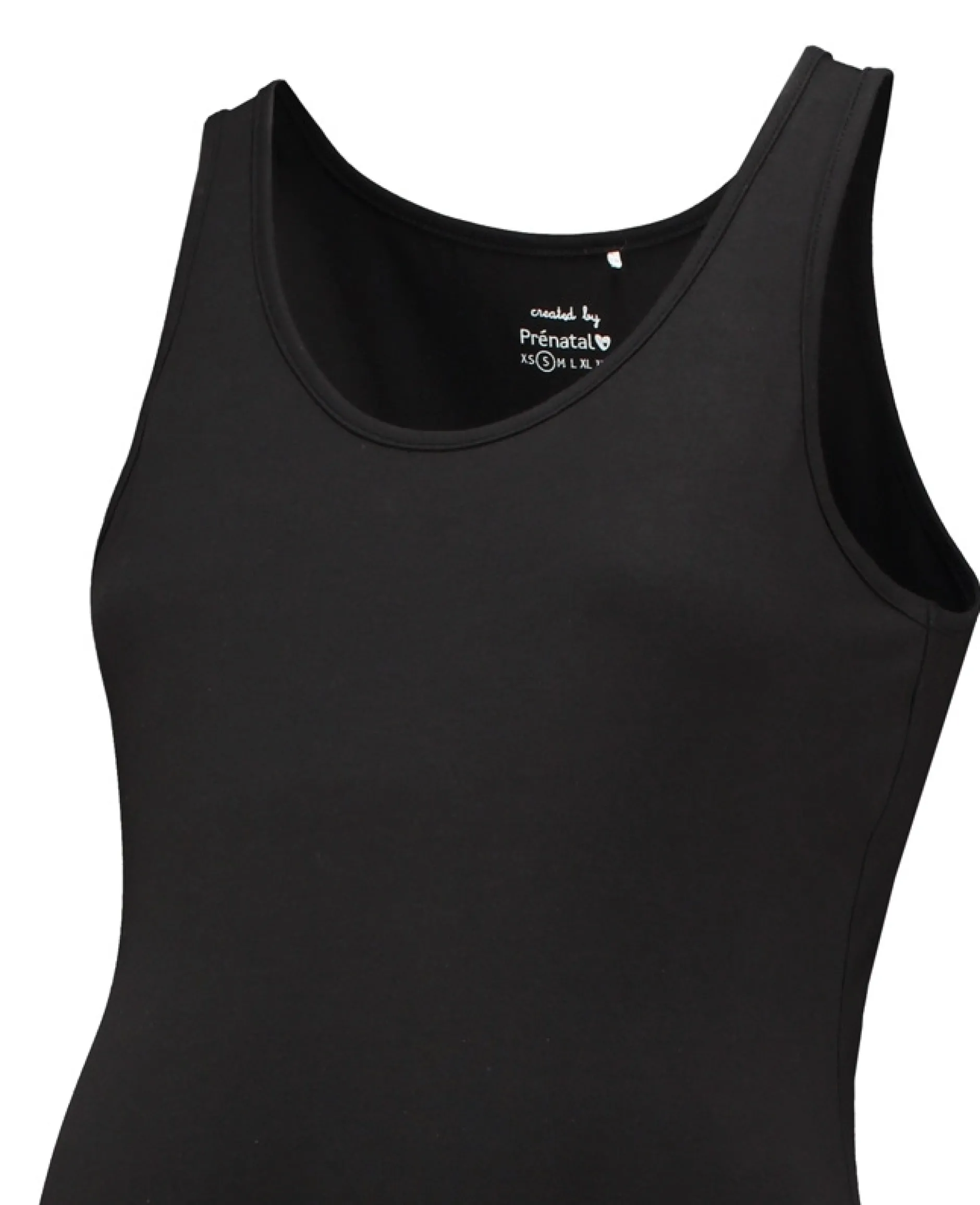 Basics|Shirts & Tops*Prénatal positie singlet basis mouwloos effen zwart Black