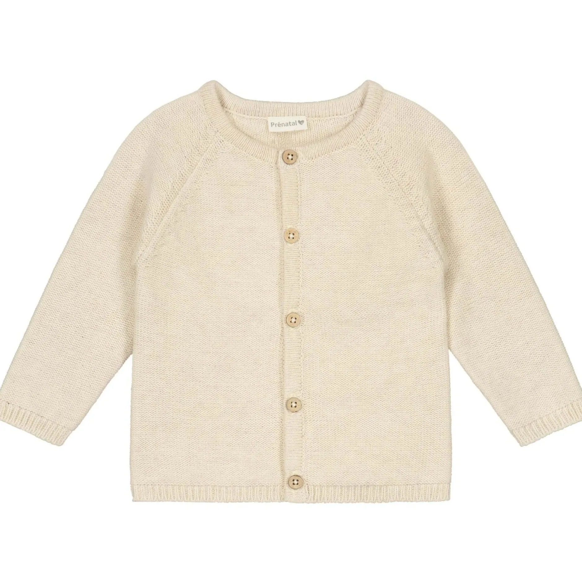 Broeken|Shirts & Vesten*Prénatal Pure newborn vest, shirt, broek & slofjes Dark Ecru Melange