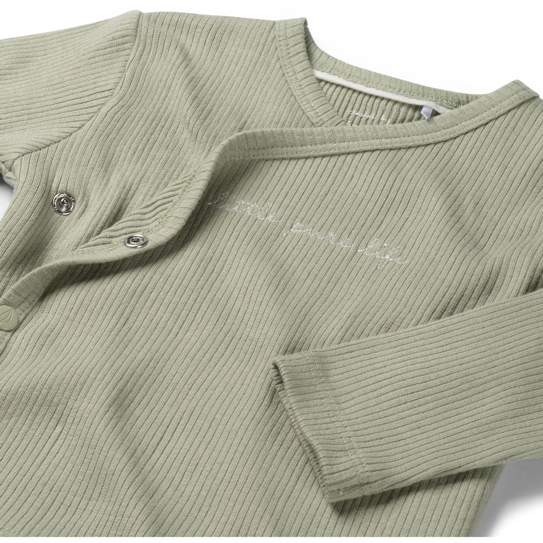 Broeken|Shirts & Vesten*Prénatal Pure newborn vest, shirt, broek & slofjes Dark Ecru Melange