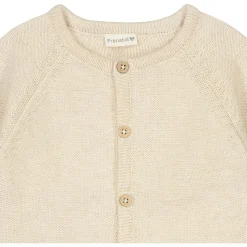 Broeken|Shirts & Vesten*Prénatal Pure newborn vest, shirt, broek & slofjes Dark Ecru Melange