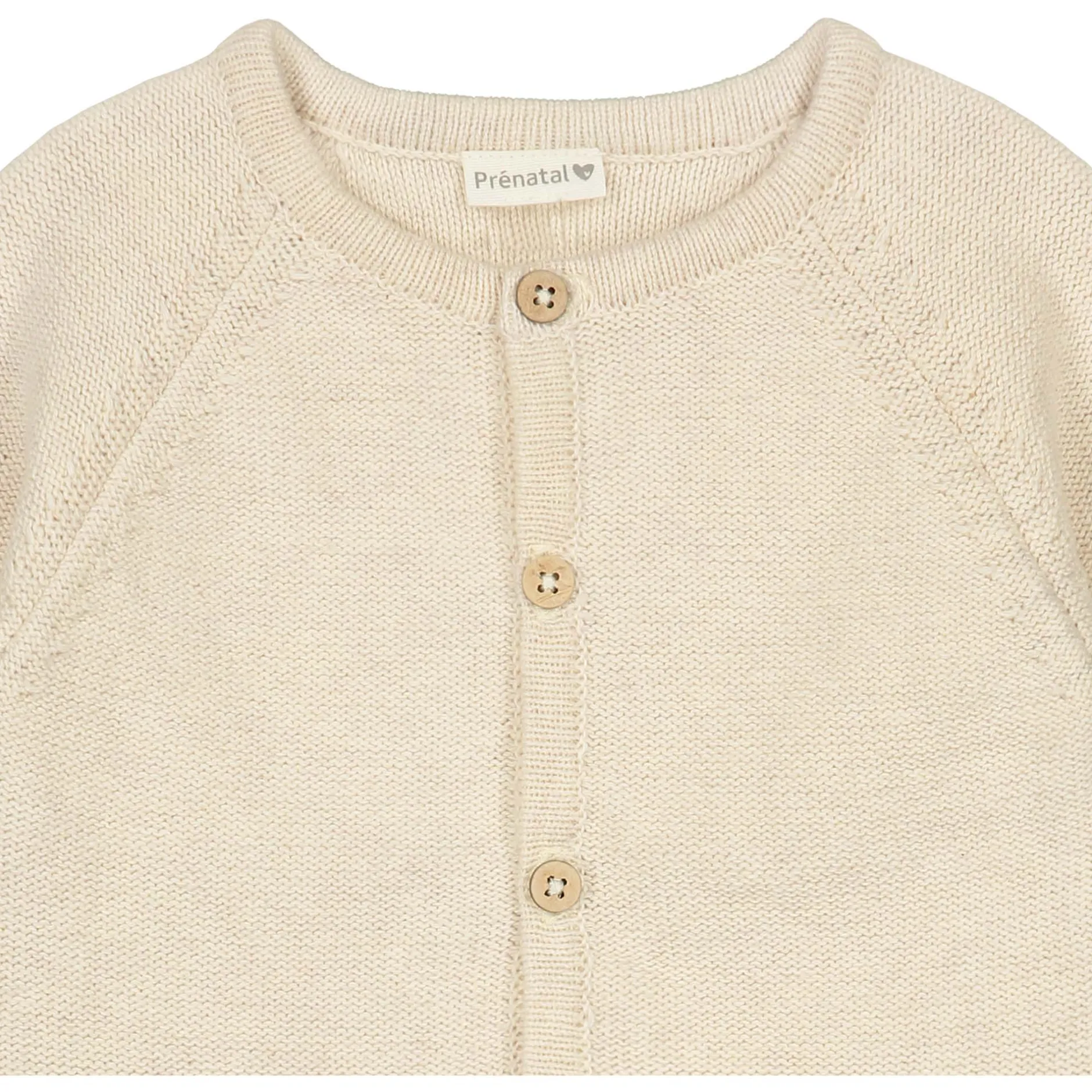 Broeken|Shirts & Vesten*Prénatal Pure newborn vest, shirt, broek & slofjes Dark Ecru Melange