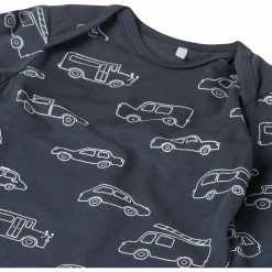 Rompers|Rompers*Prénatal romper auto's lange mouwen all over print blauw Dark Bluegrey
