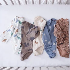 Rompers|Rompers*Prénatal romper bloem lange mouwen bloemen blauw Blue
