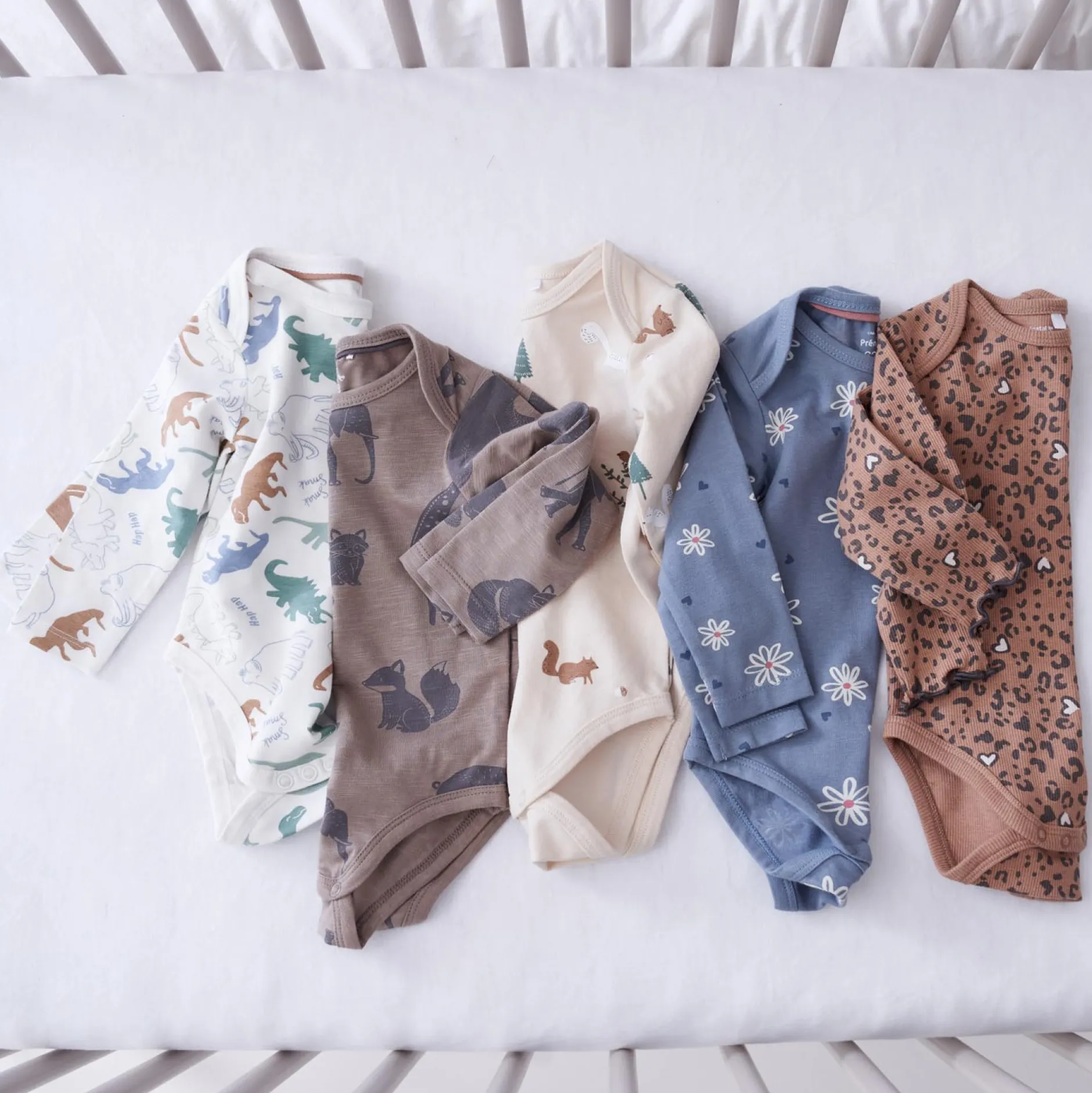 Rompers|Rompers*Prénatal romper bloem lange mouwen bloemen blauw Blue