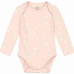 Rompers|Rompers*Prénatal romper hartjes lange mouwen hartjes roze Powder Pink