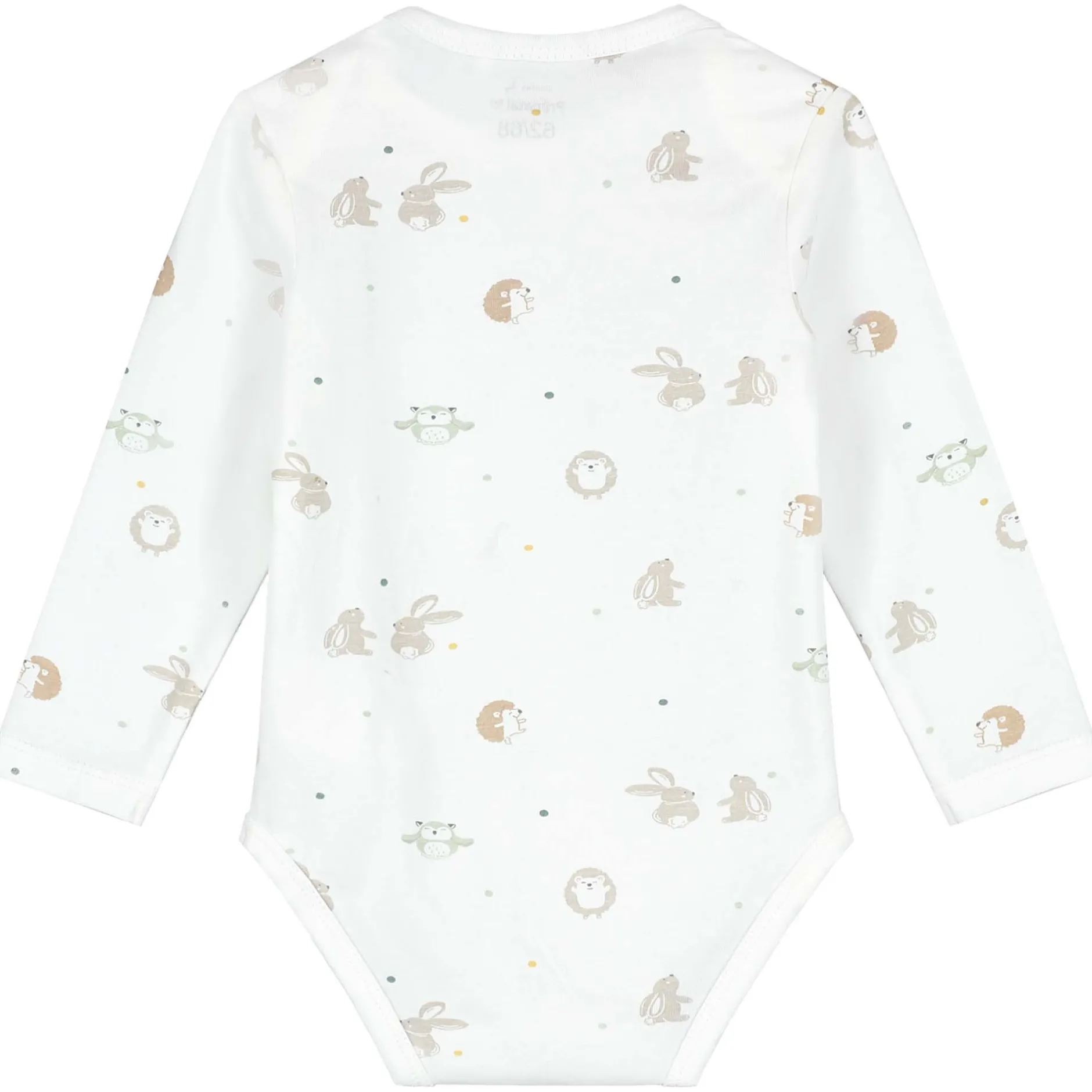 Rompers|Rompers*Prénatal romper Kleine Vriendjes lange mouwen all over print wit Ivory White