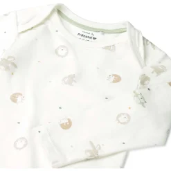 Rompers|Rompers*Prénatal romper Kleine Vriendjes lange mouwen all over print wit Ivory White