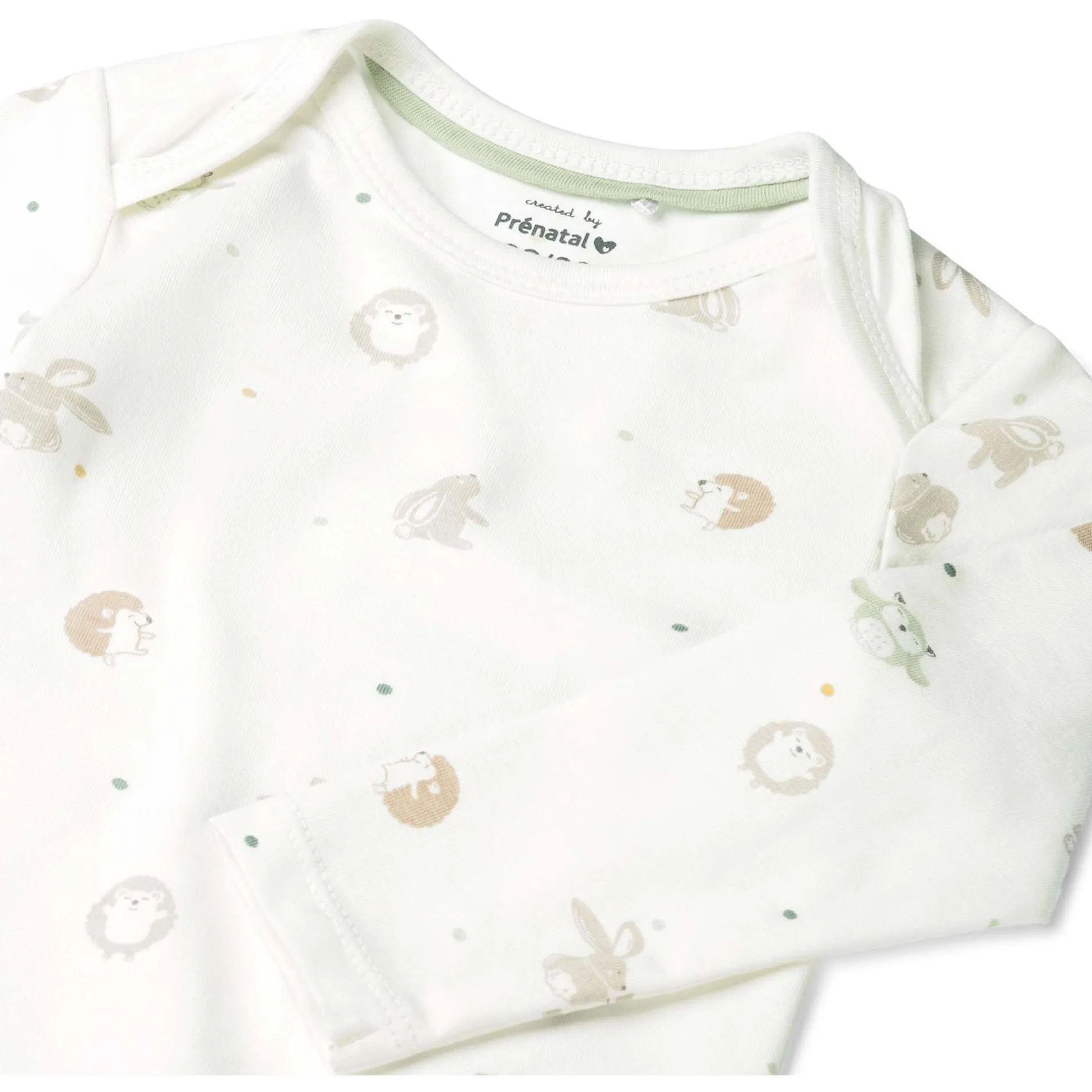 Rompers|Rompers*Prénatal romper Kleine Vriendjes lange mouwen all over print wit Ivory White