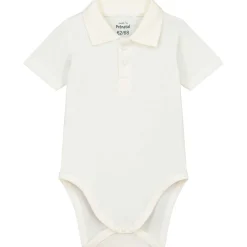 Rompers|Rompers*Prénatal romper polo korte mouwen effen wit Ivory White