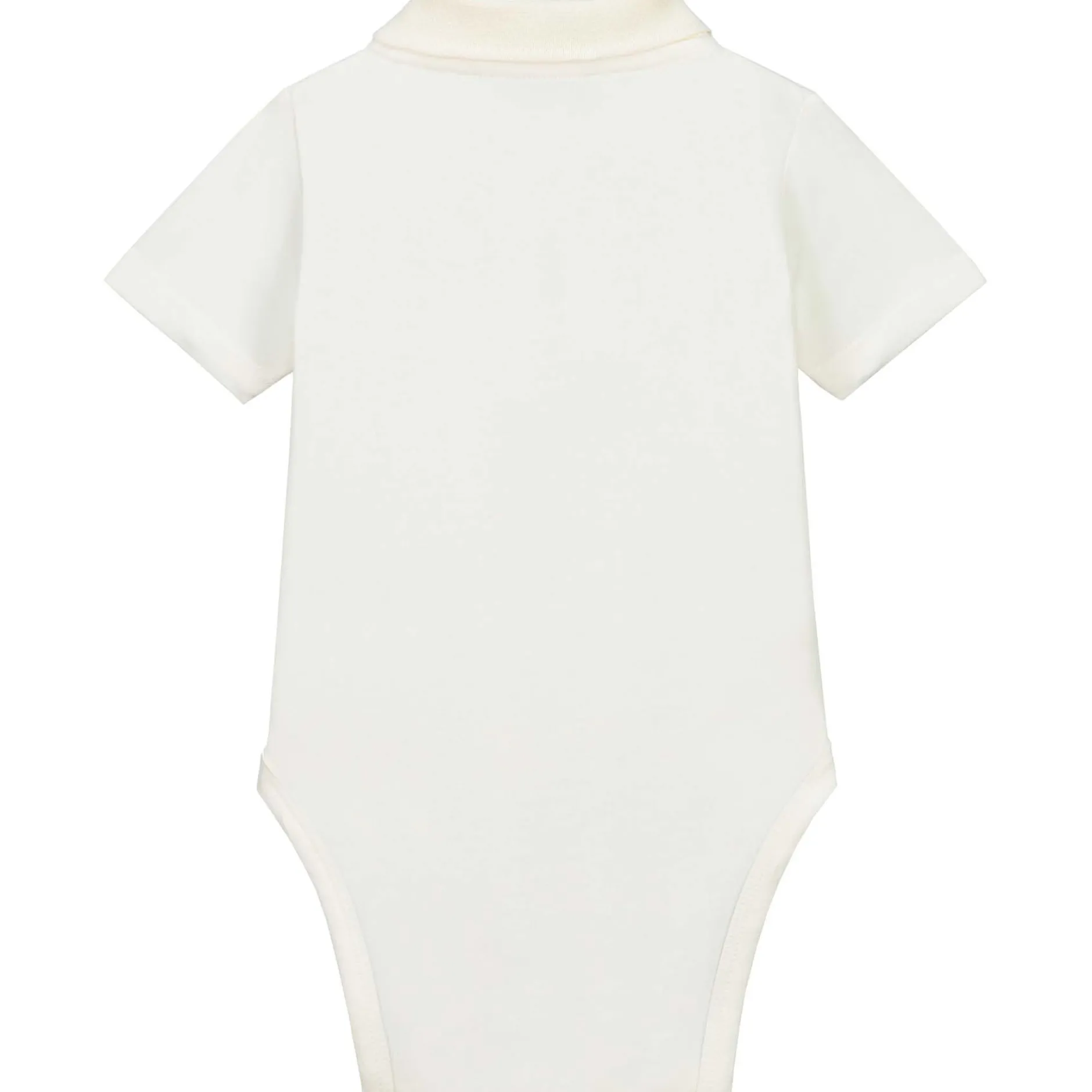 Rompers|Rompers*Prénatal romper polo korte mouwen effen wit Ivory White