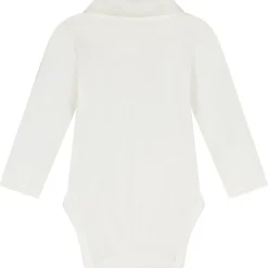 Rompers|Rompers*Prénatal romper polo lange mouwen effen wit Ivory White