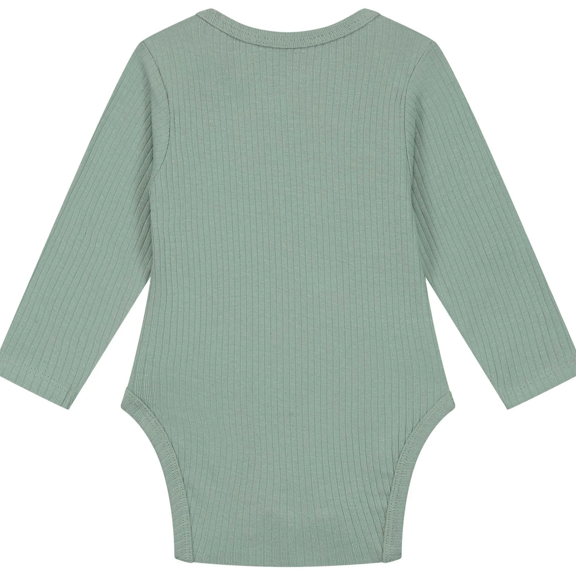 Rompers|Rompers*Prénatal romper rib lange mouwen effen groen Midgreen