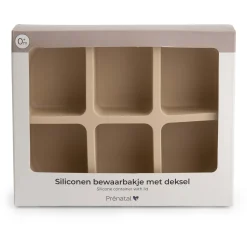 Bakjes & Kommen*Prénatal siliconen bewaarbak 6 vakjes beige