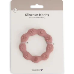 Feestartikelen|Kraamcadeaus*Prénatal siliconen bijtring roze