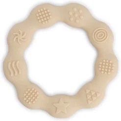 Feestartikelen|Kraamcadeaus*Prénatal siliconen bijtring beige