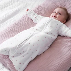Winter*Prénatal slaapzak velvet hart wit Ivory White