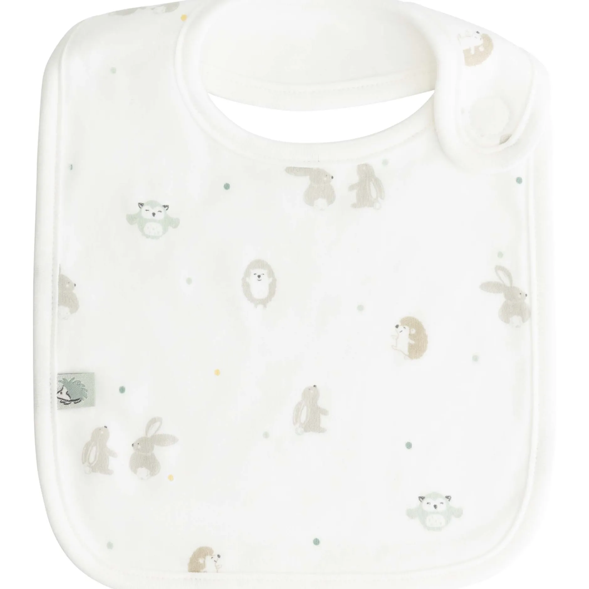 Slabbetjes*Prénatal slab Kleine Vriendjes 2 stuks wit