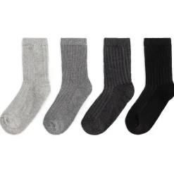 Sokken|Sokken & Maillots*Prénatal sokken 4 paar   grijs Grey Melee Dark