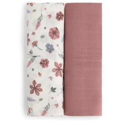 Doeken & Luiers*Prénatal swaddle Bloem 2 stuks  roze