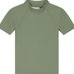 Zwembroeken|Zwemkleding*Prénatal UV zwem T-shirt korte mouwen effen groen Light Khaki Green