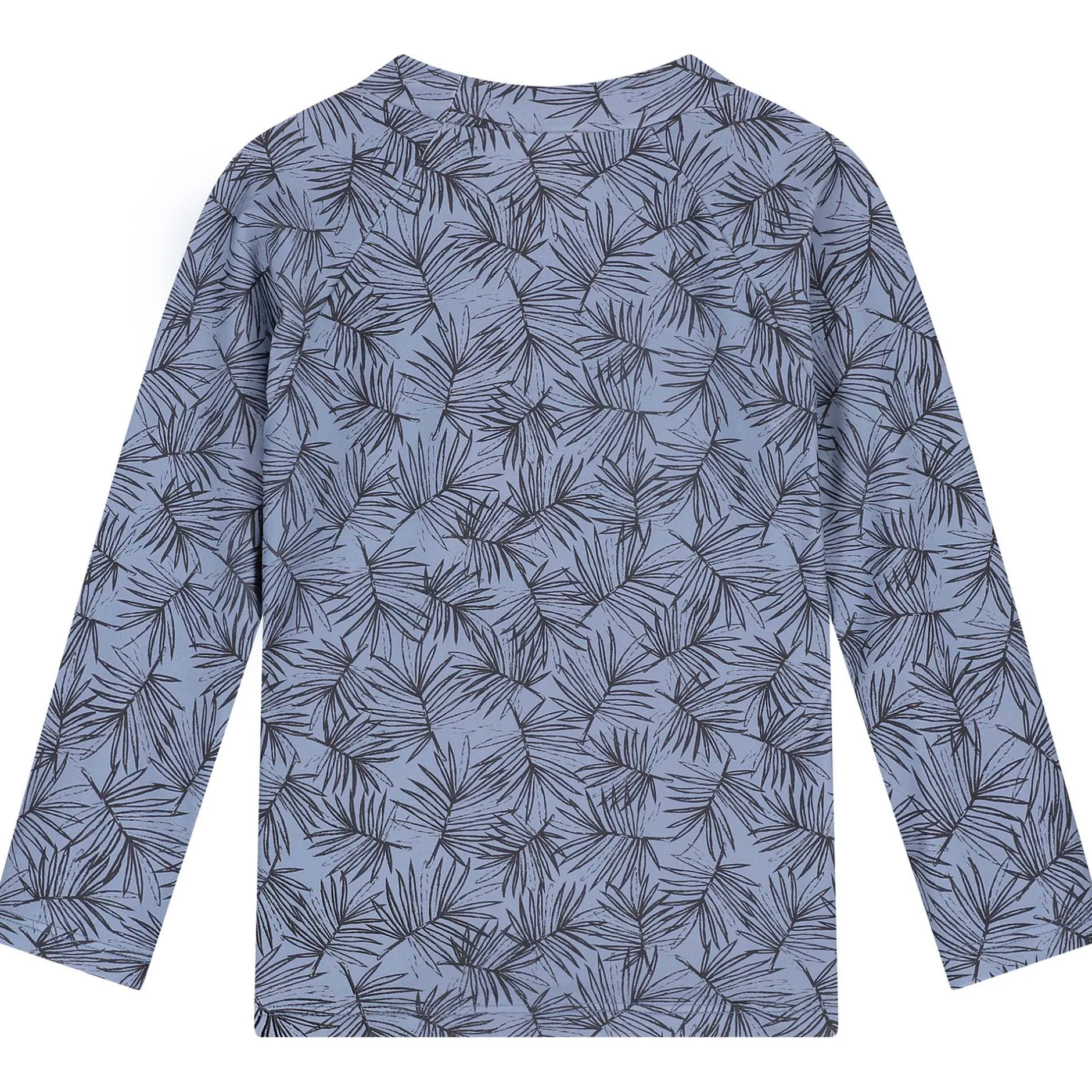 Zwembroeken|Zwemkleding*Prénatal UV zwemshirt bladeren lange mouwen bladeren blauw Dark Milky Blue
