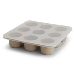 Melkpoedertorens & Bewaarbakjes*Prénatal voedingsbakjes siliconen 9 x 50ml beige
