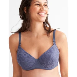 Borstkolven|Slips*Prénatal voedingsbh & slip Blue Grey