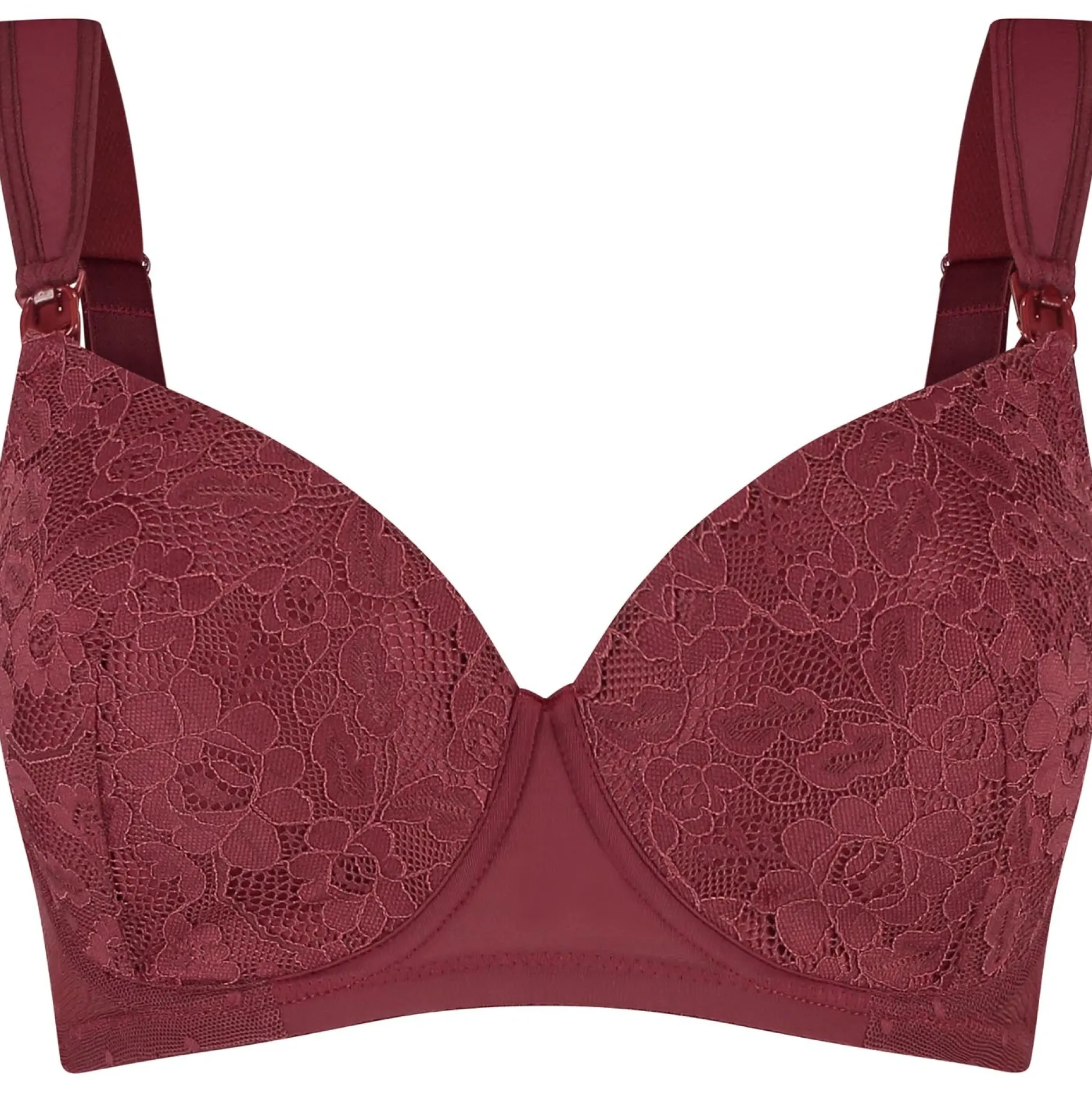 Borstkolven|Bh's*Prénatal voedingsbh effen rood Winered