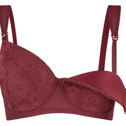 Borstkolven|Bh's*Prénatal voedingsbh effen rood Winered