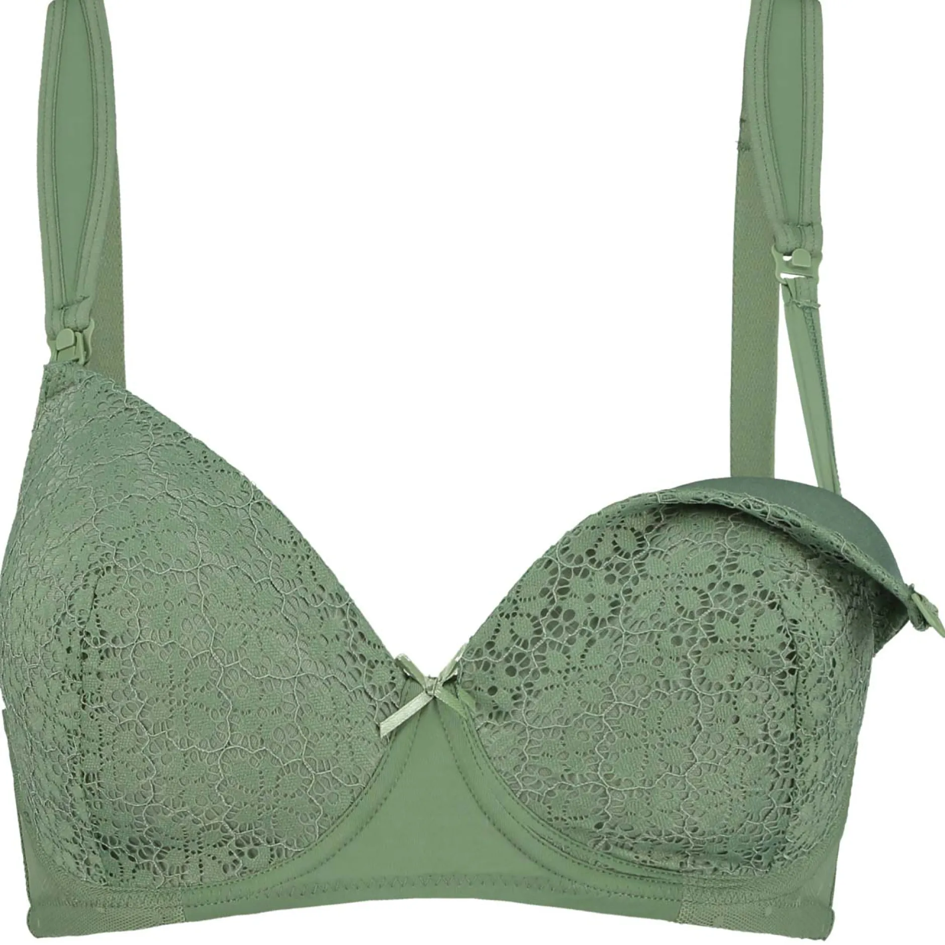 Borstkolven|Bh's*Prénatal voedingsbh voorgevormd effen groen Green Shade
