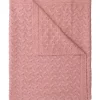 Dekens*Prénatal wiegdeken kabel roze