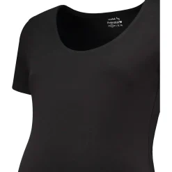 Basics|Shirts & Tops*Prénatal zwangerschaps T-shirt korte mouwen effen zwart Black